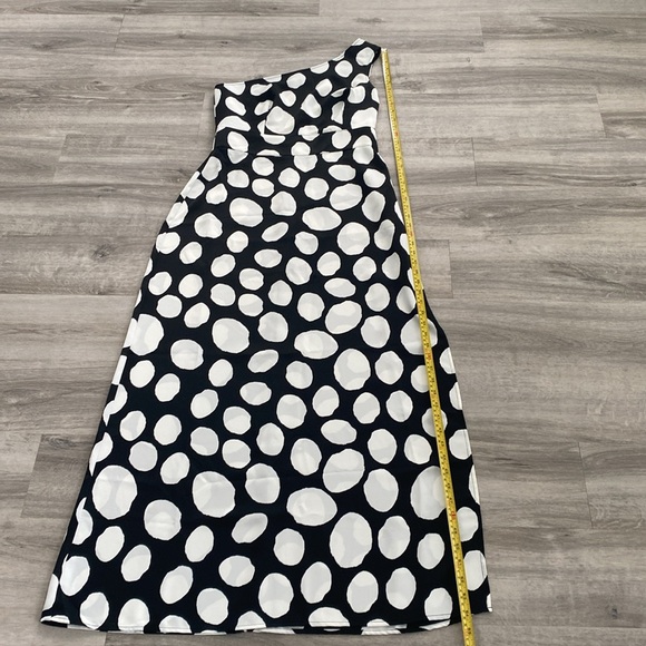 Truth and Fable one shoulder maxi dress size M/NWT/black & white. Side zipper - Picture 8 of 15